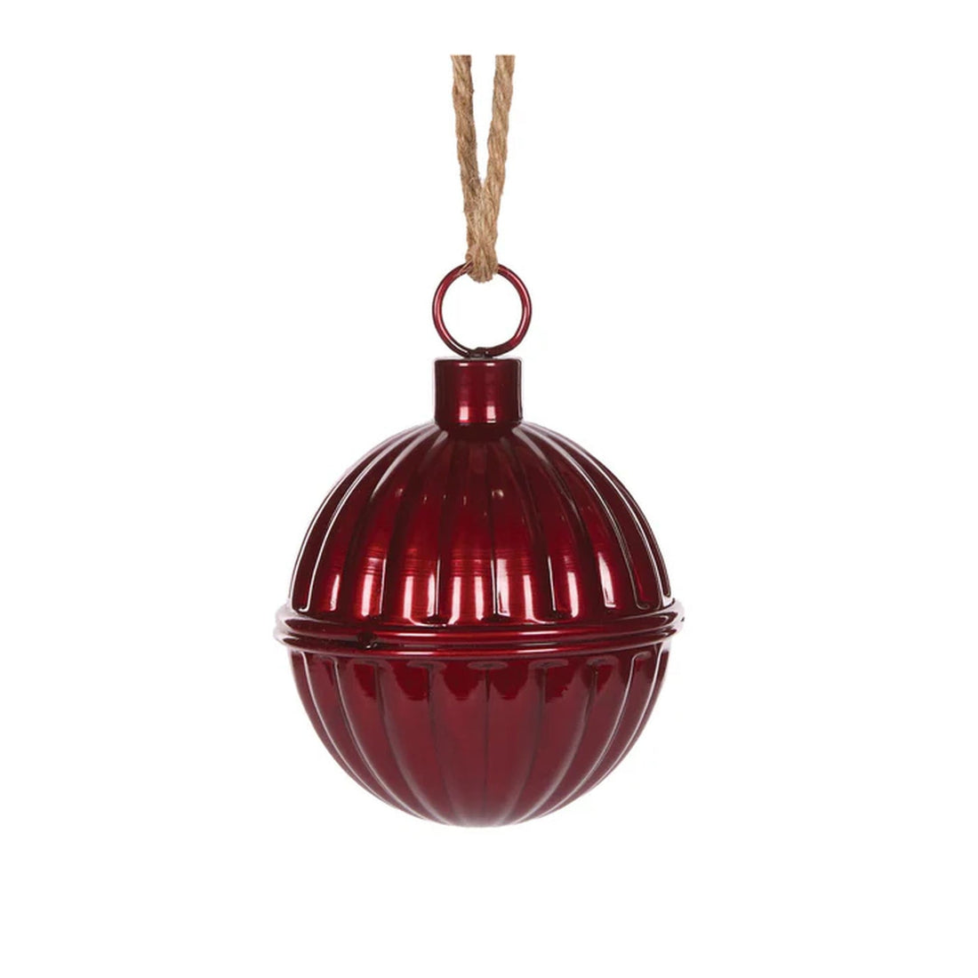 Ribbed Burgundy Bell - 12cm Diameter