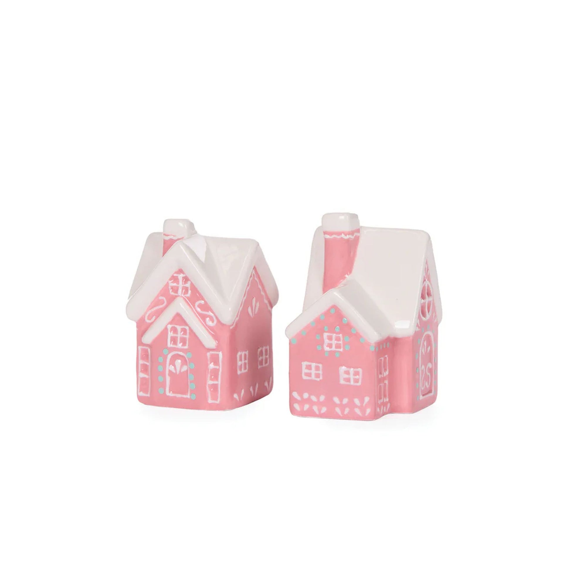 Pink House Salt & Pepper Shakers, Ceramic