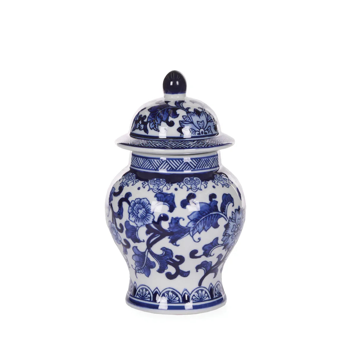 21.6cm Floral Chinoiserie Jar