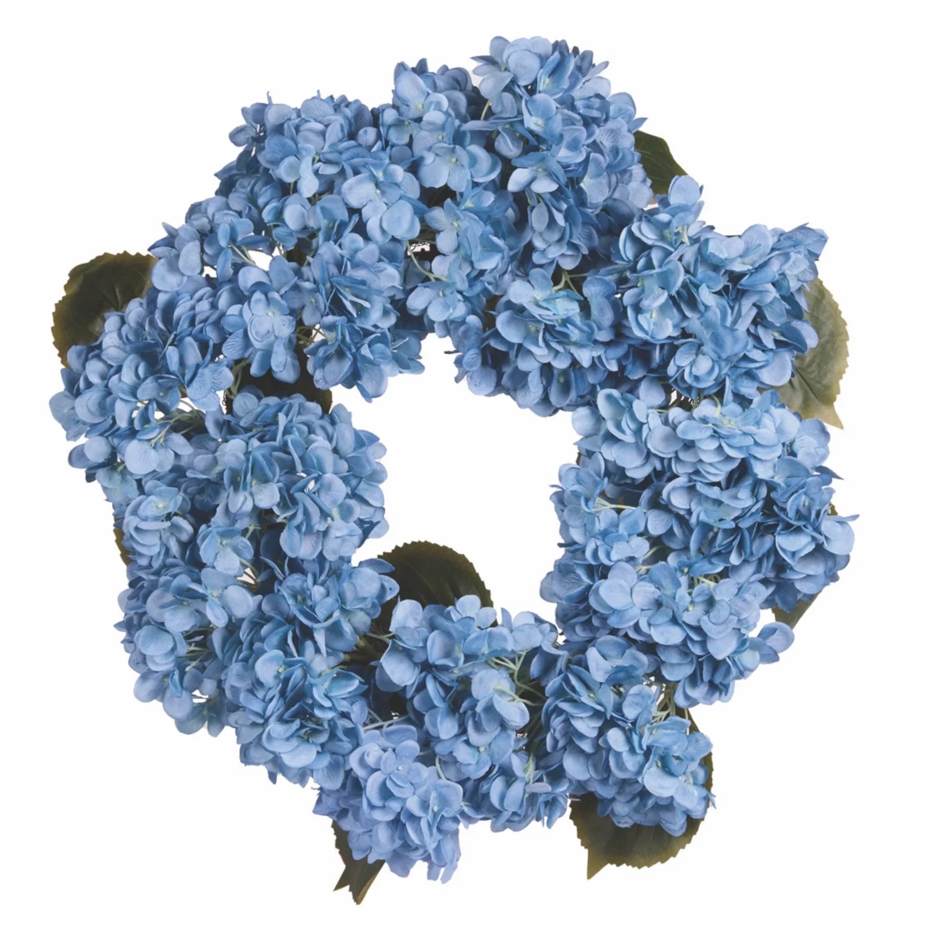 Luxe Blue Hydrangea Wreath - 60cm Diameter