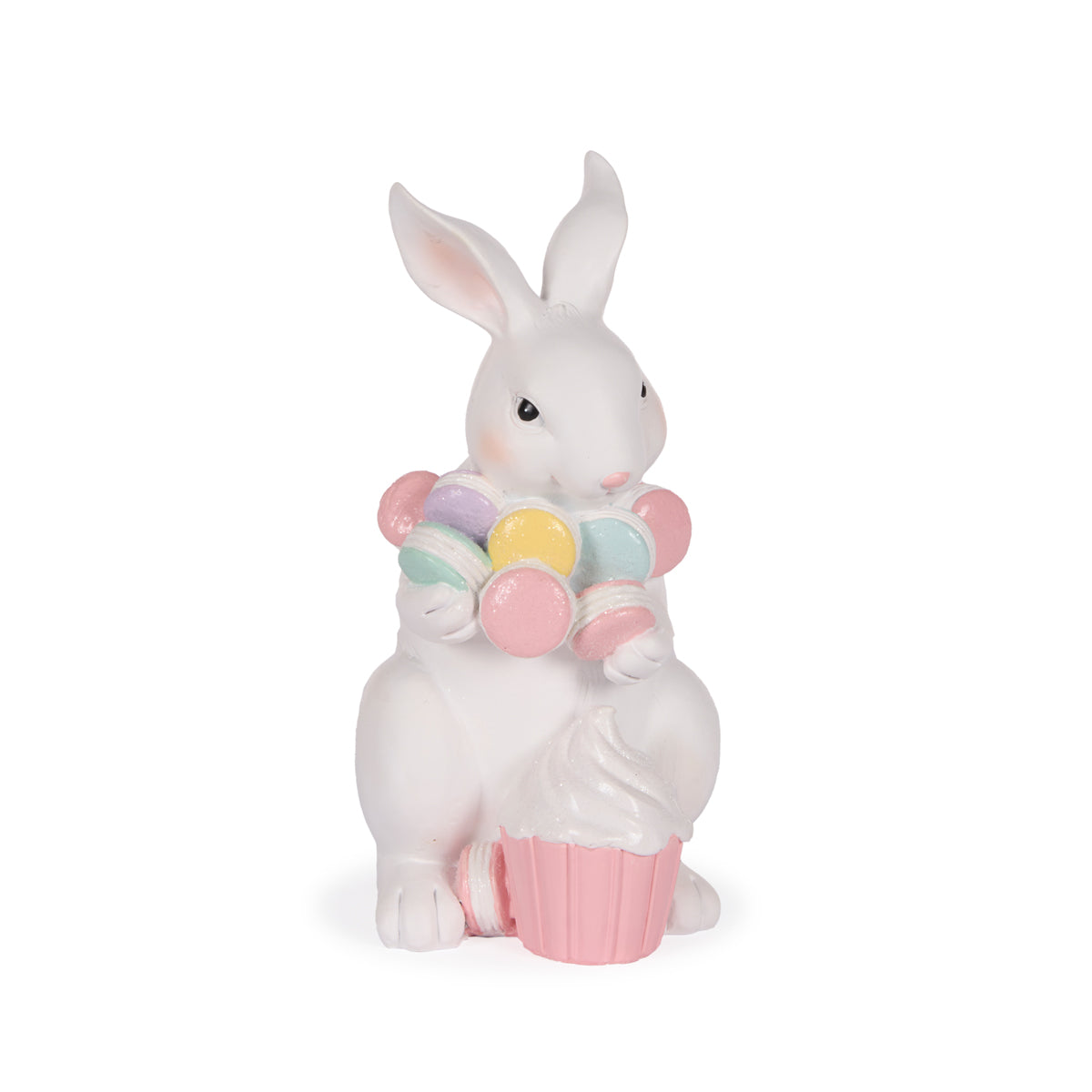 Macaron Bunny with Cupcake 19cm