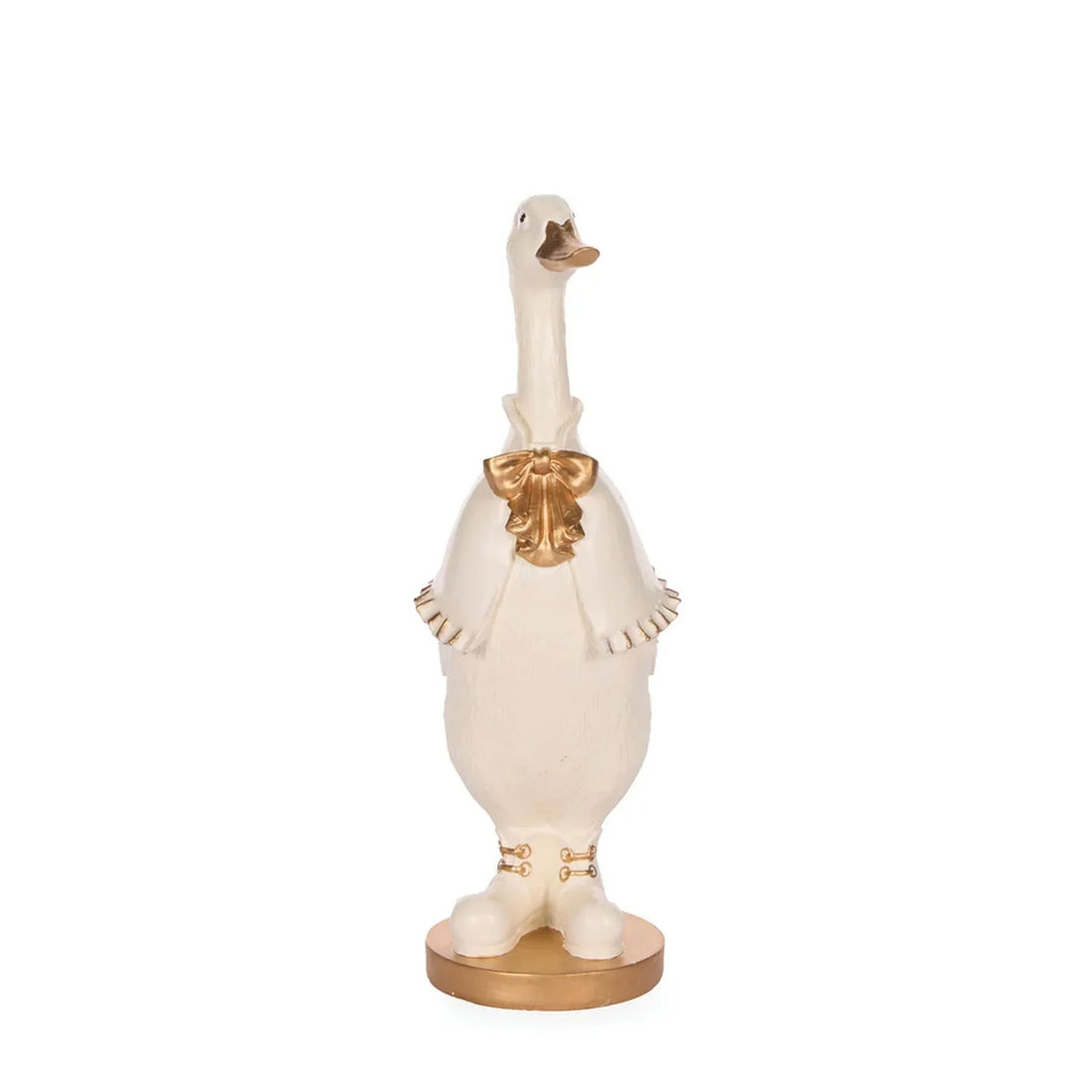 Ivory & Gold Regal Duck With Bow Tie
