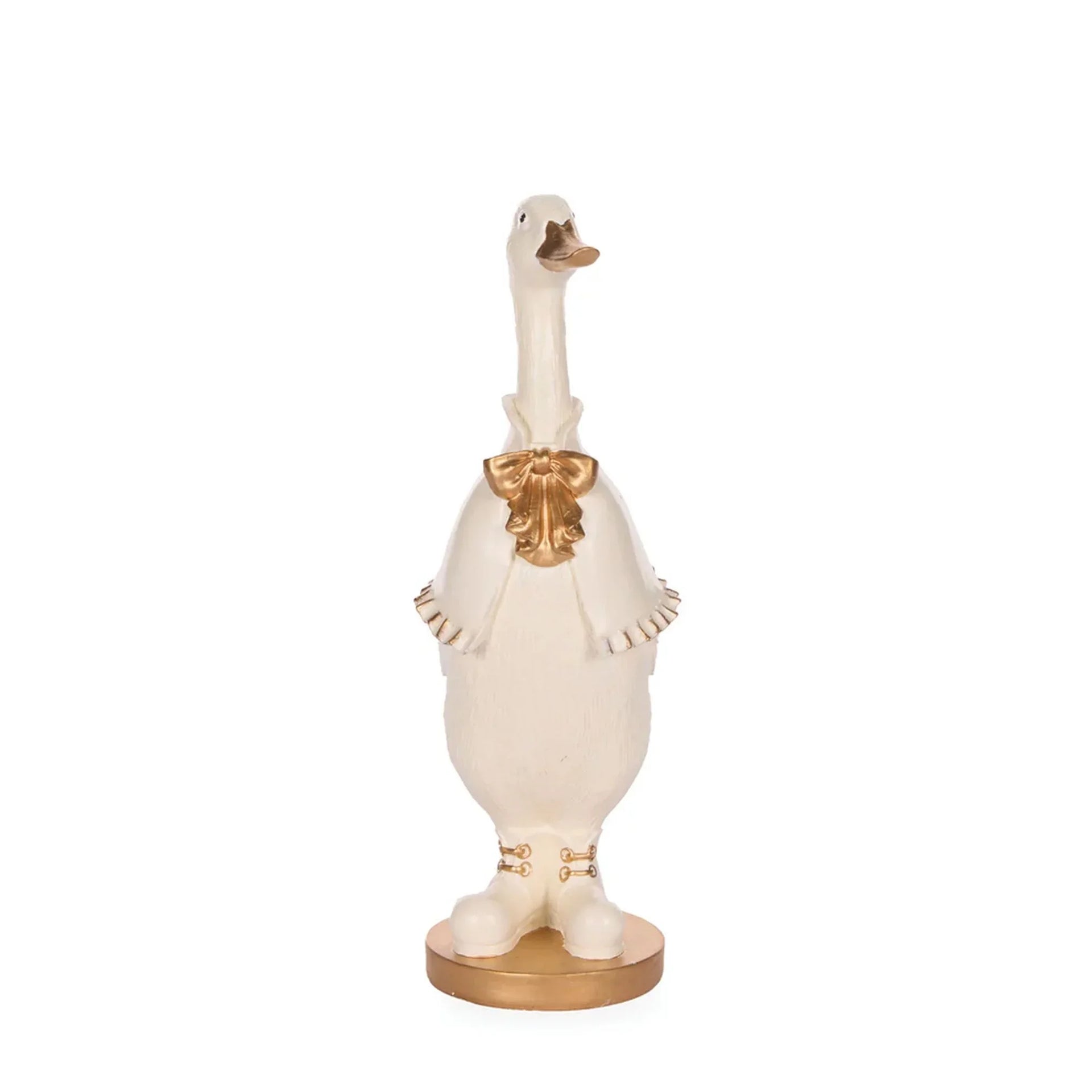 Ivory & Gold Regal Duck With Bow Tie