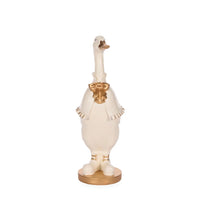 Ivory & Gold Regal Duck With Bow Tie