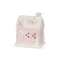 LED Pink Gingerbread Cottage - 13x10.5x17 cm 