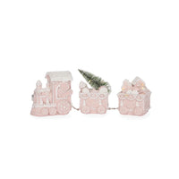 LED Pink Gingerbread Train - 18x7.5x15.5 cm