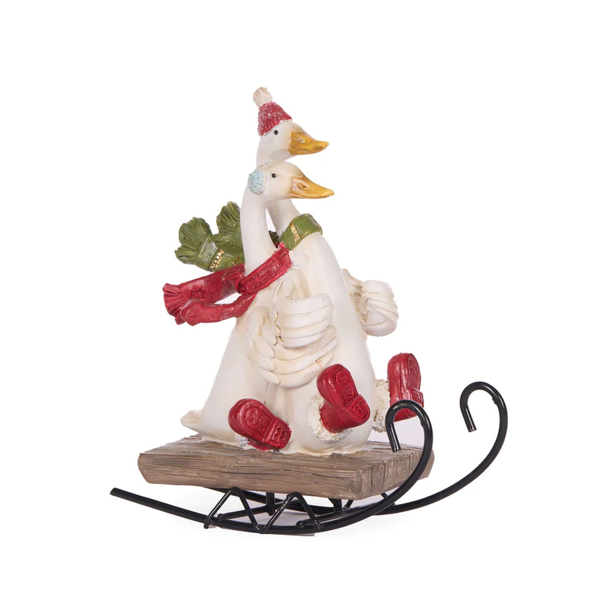 Sledding Festive Ducks - 11x5.5x13.5 cm