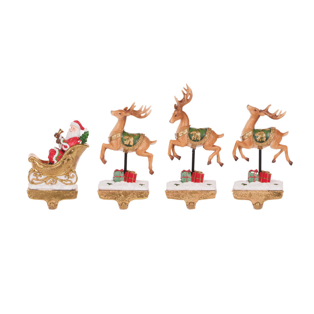 Santa's Sleigh Stocking Holders - Assorted