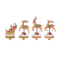 Santa's Sleigh Stocking Holders - Assorted