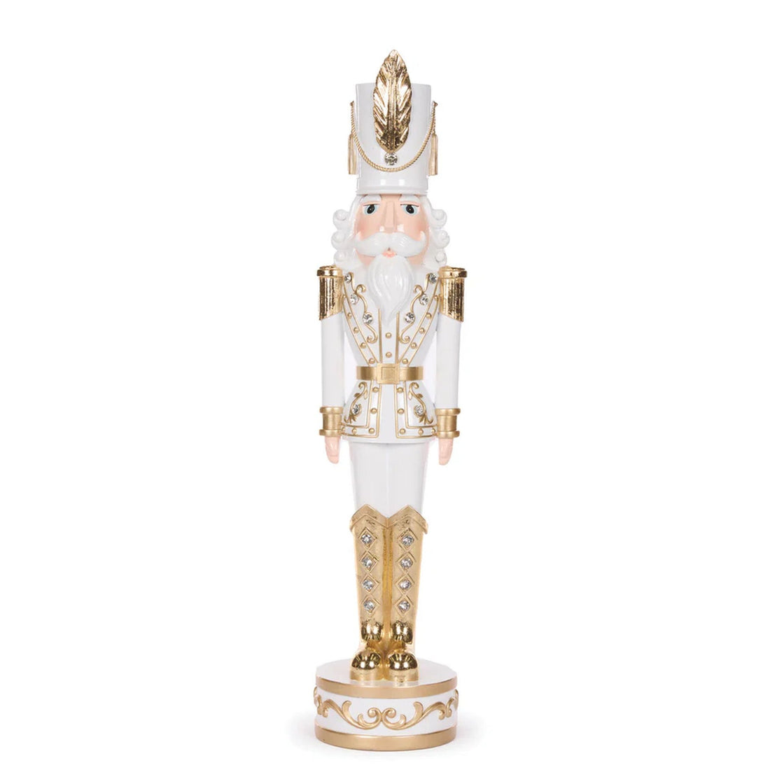 55cm White and Gold Jewel Nutcracker