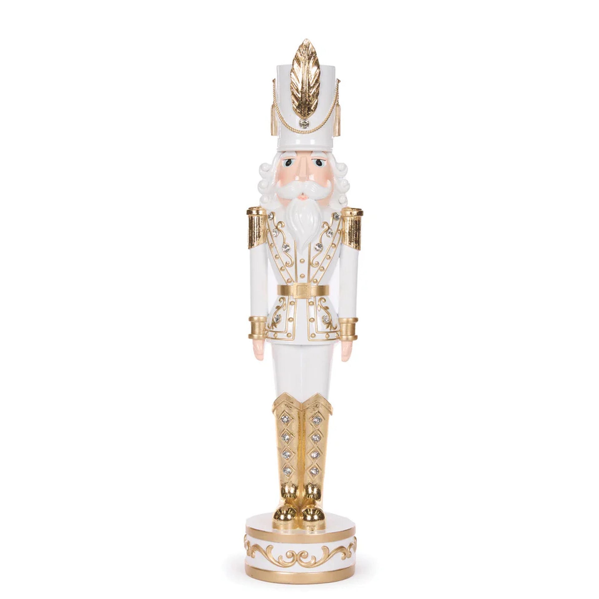 55cm White and Gold Jewel Nutcracker
