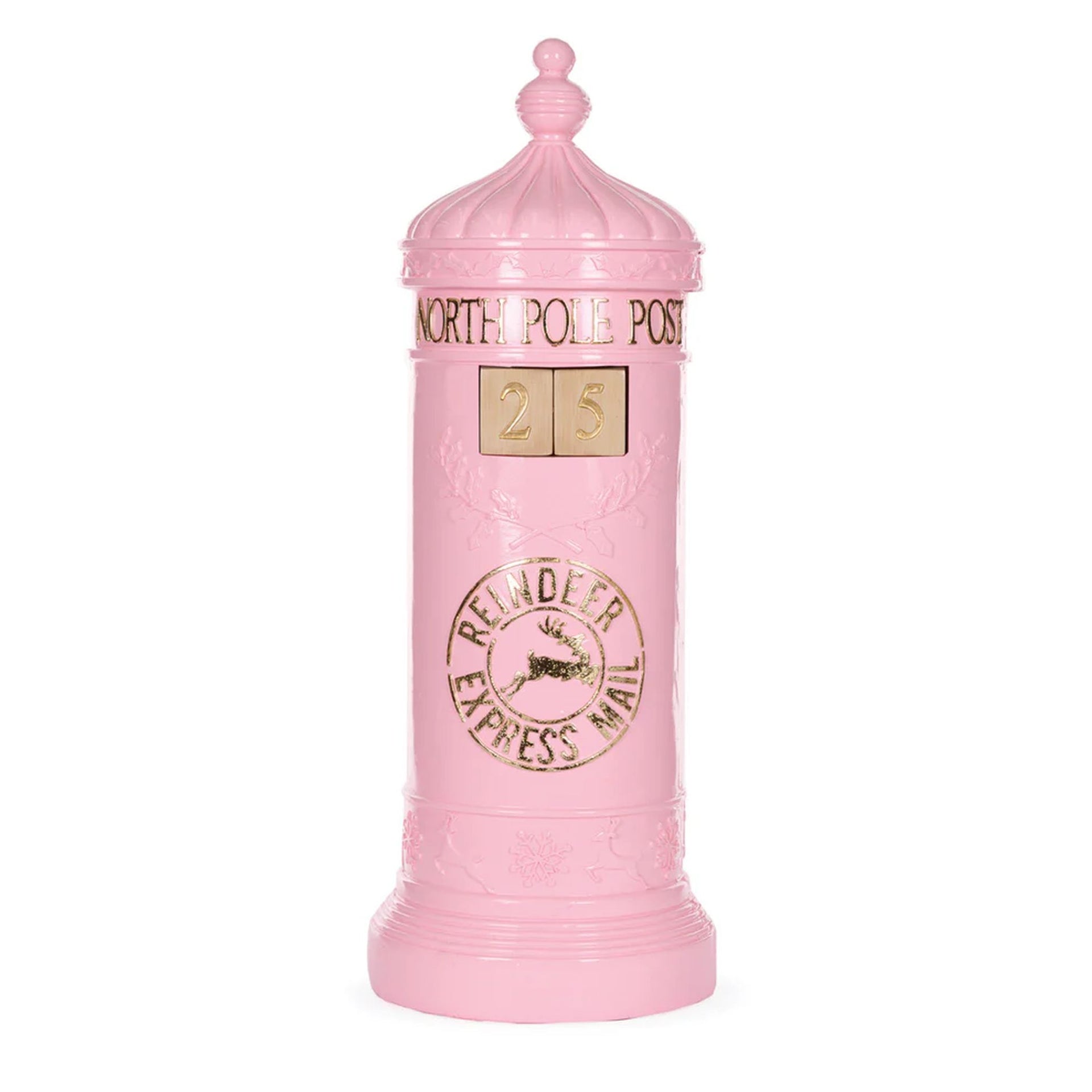 Pink Mailbox Countdown 13x13x36cm