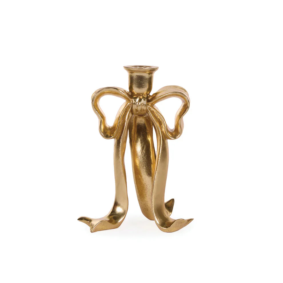Gilded Bow Candle Holder 16.7x13.7x23cm
