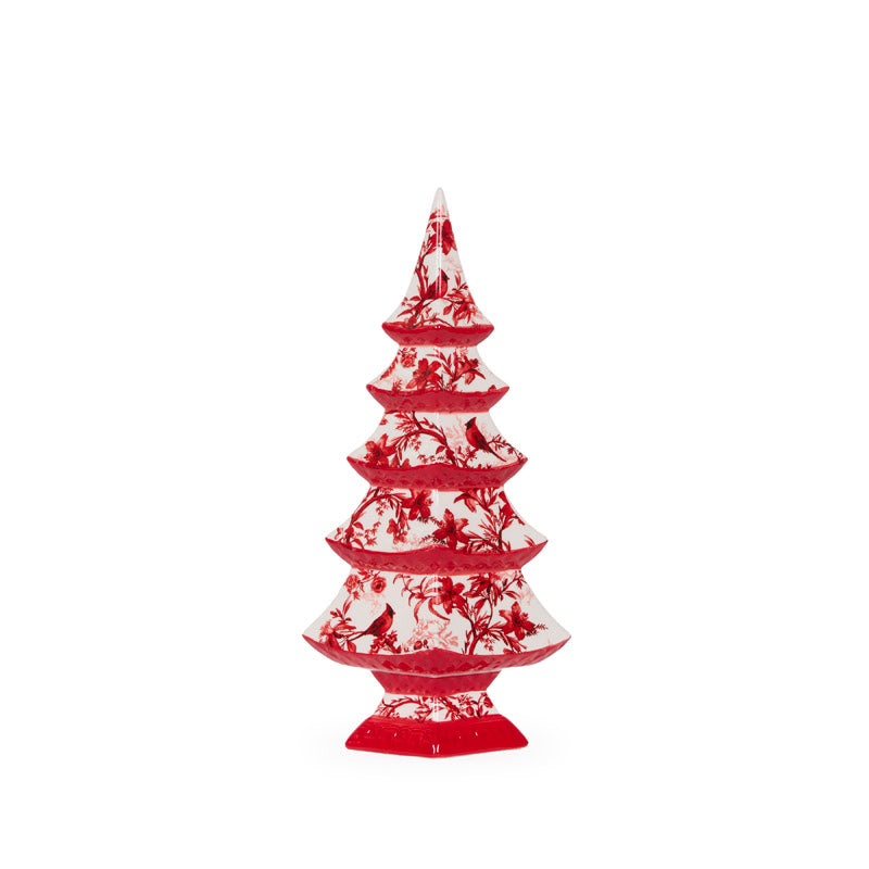Red Chinoiserie Christmas Tree - 34cm