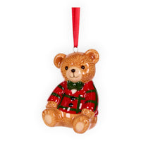 Ceramic Teddy Bear Ornaments - Assorted