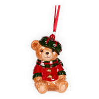 Ceramic Teddy Bear Ornaments - Assorted