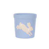 Assorted Embossed Blue Lapin Planters - Sitting or Jumping