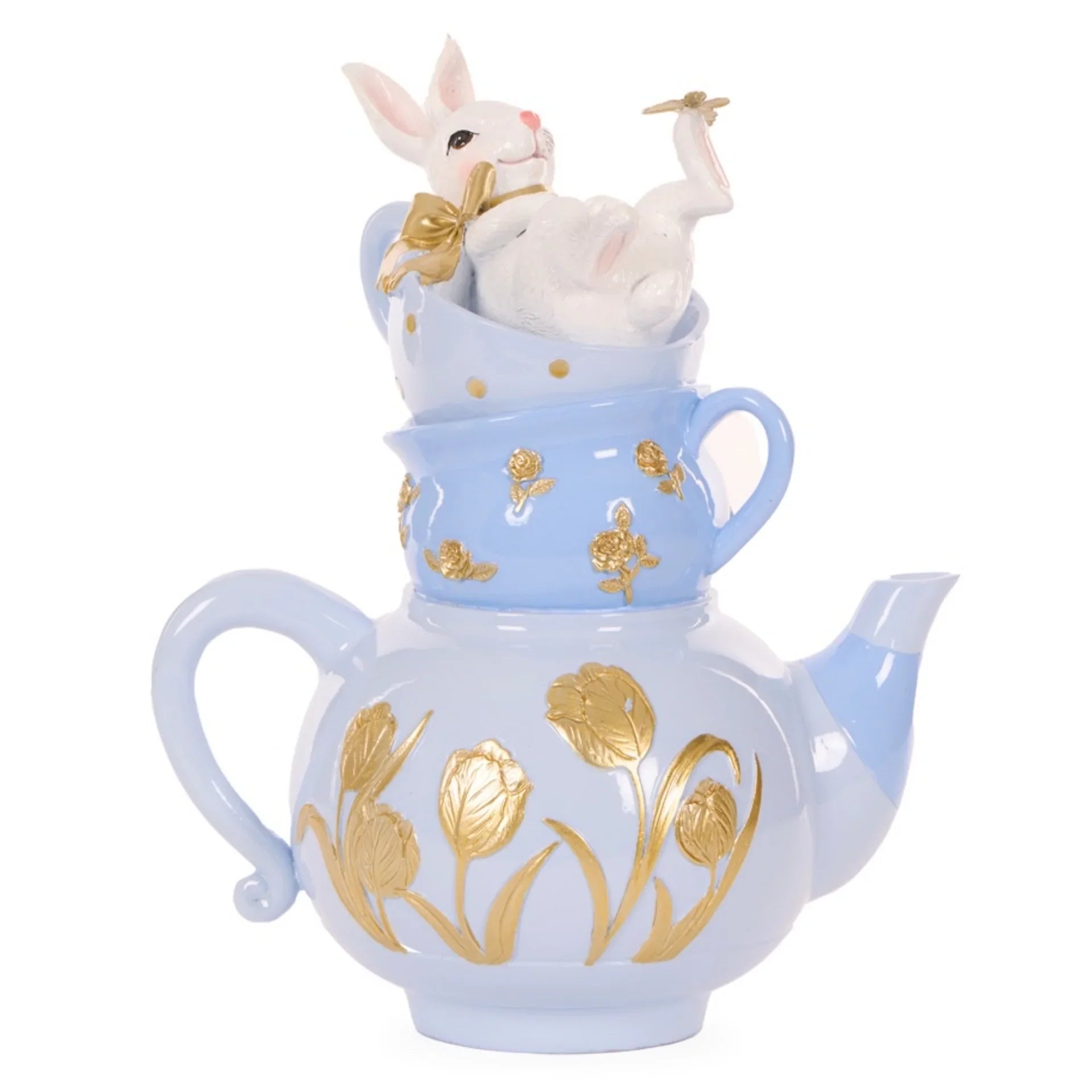 Blue Tea Time Stack - 34cm