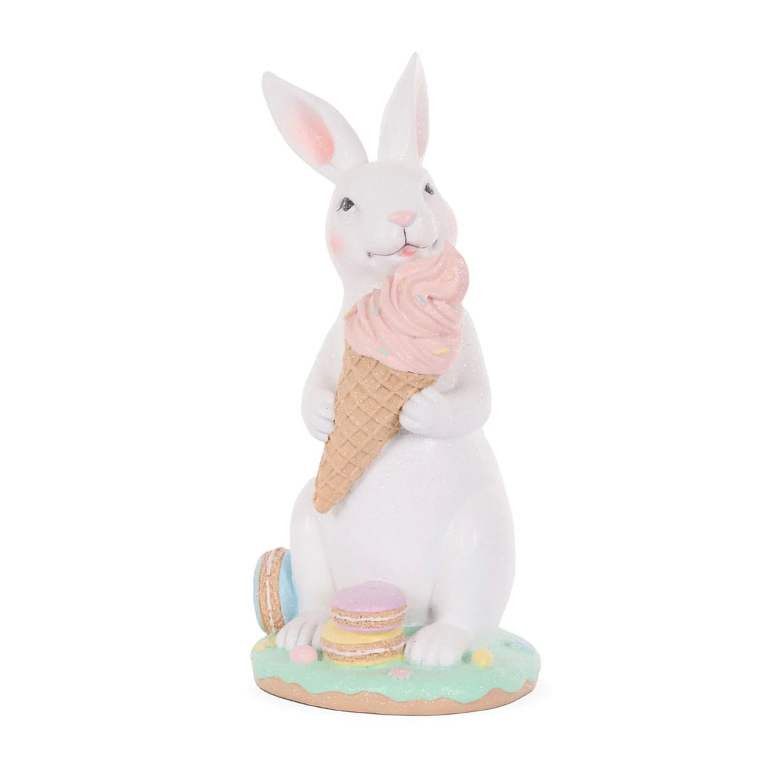Standing Rabbit With Ice Cream 34cm