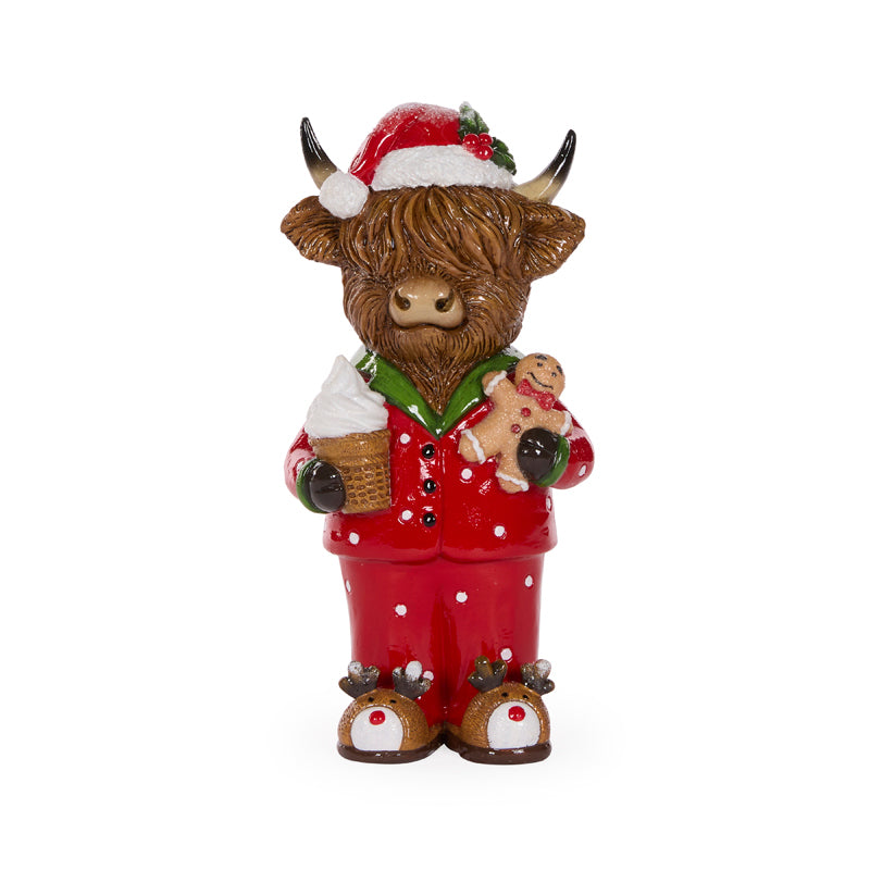 Cozy Highland Cow with Ice Cream - 10cm