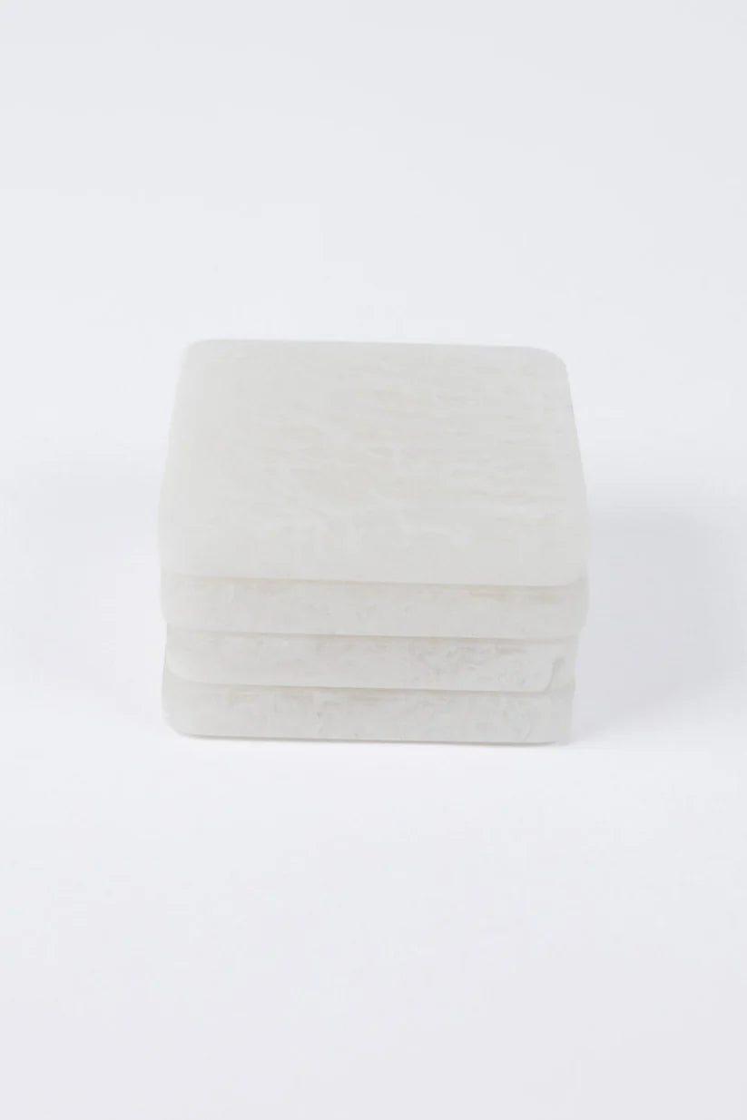 Square Coasters - White