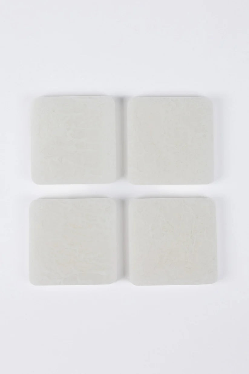 Square Coasters - White