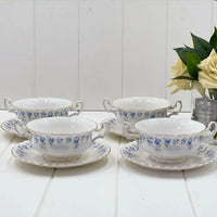 Royal Albert Vintage Memory Lane Soup Coupes (Set 4) - Exquisite Homewares 