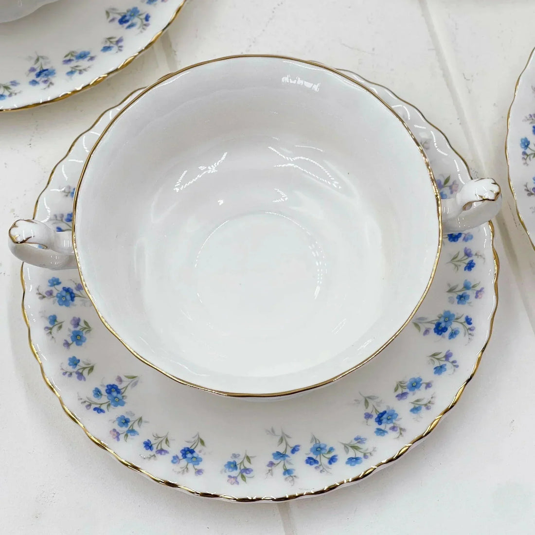 Royal Albert Vintage Memory Lane Soup Coupes (Set 4) - Exquisite Homewares 