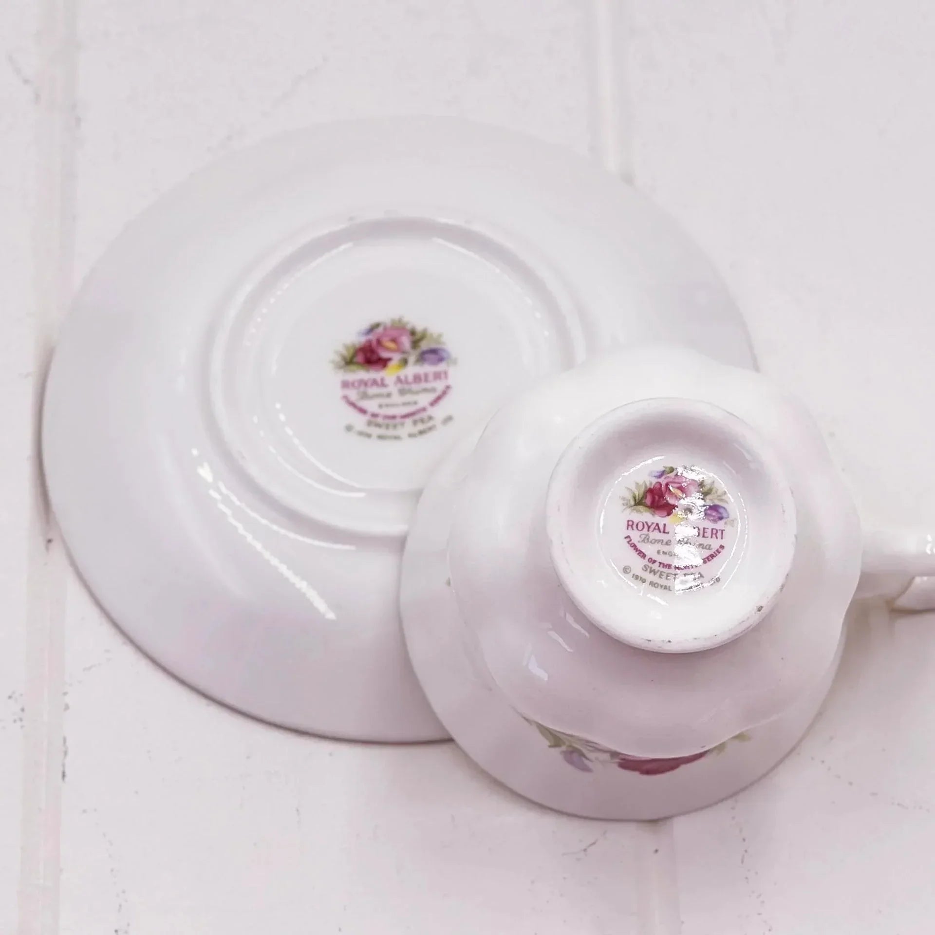 Royal Albert Vintage Flower of the Month April Demitasse Duo