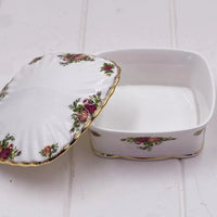 Royal Albert Old Country Roses Large Trinket Box - Vintage England 14cm