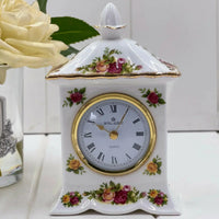 Royal Albert Old Country Roses Mantel Clock - Exquisite Homewares 