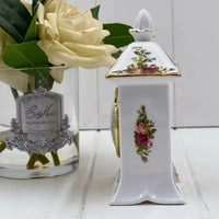Royal Albert Old Country Roses Mantel Clock - Exquisite Homewares 