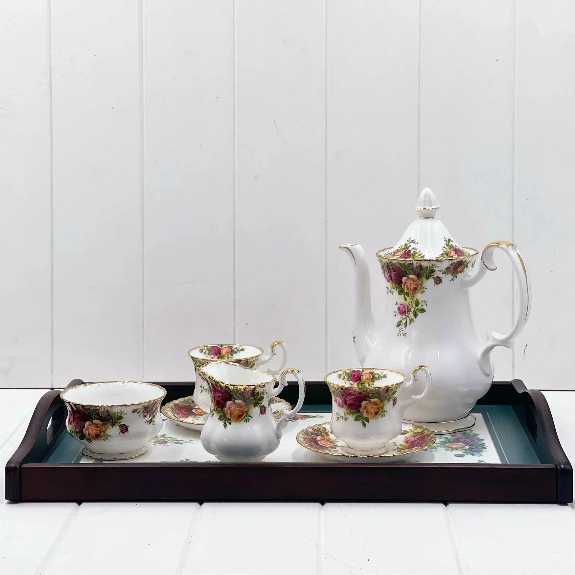 Cloverleaf Royal Albert Old Country Roses Serving Tray - Exquisite Homewares 