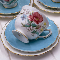 Aynsley Pattern 5304 Turquoise Tea Set