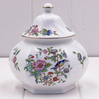 Aynsley Pembroke Ginger Jar - English Bone China Covered Dish Hexagonal