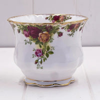 Royal Albert Old Country Roses Vintage Planter Pot - 10.5cm x 13cm England