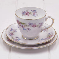 Duchess Riversong Trio - English Bone China Cup Saucer Side Plate