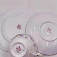 Duchess Riversong Trio - English Bone China Cup Saucer Side Plate
