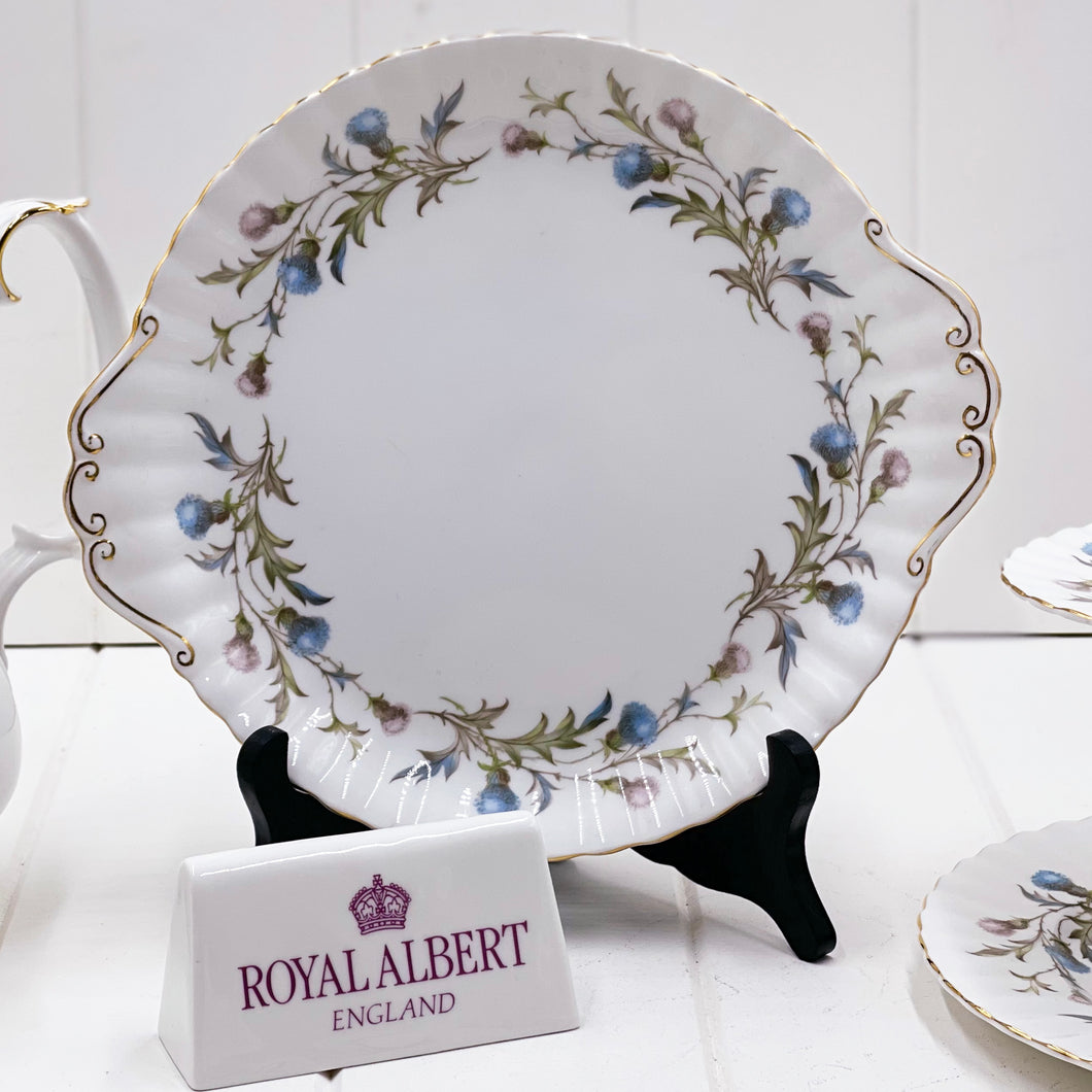 Royal Albert Vintage Brigadoon Tabbed Cake Plate