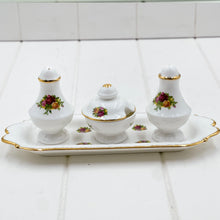 Load image into Gallery viewer, Royal Albert Old Country Roses Cruet Set with Tray
