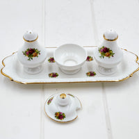 Royal Albert Old Country Roses Cruet Set with Tray