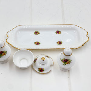 Royal Albert Old Country Roses Cruet Set with Tray