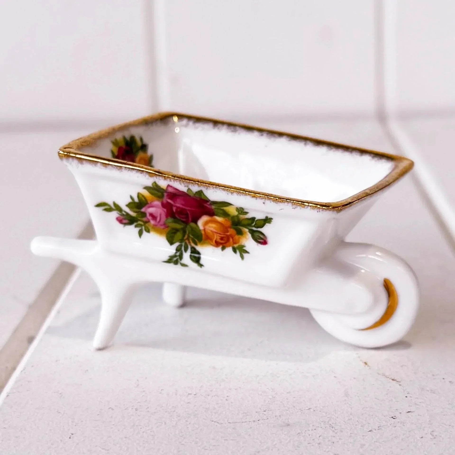 Royal Albert Old Country Roses Wheelbarrow