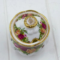 Royal Albert Vintage Old Country Roses Preserve/Jam/Sugar Pot and Spoon