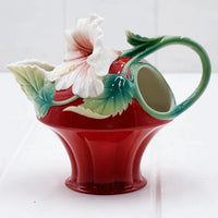 Franz Island Beauty Hibiscus Flower Porcelain Creamer