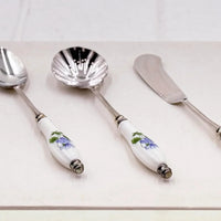 Vintage Japanese Purple Floral Serving Set (8 pieces)
