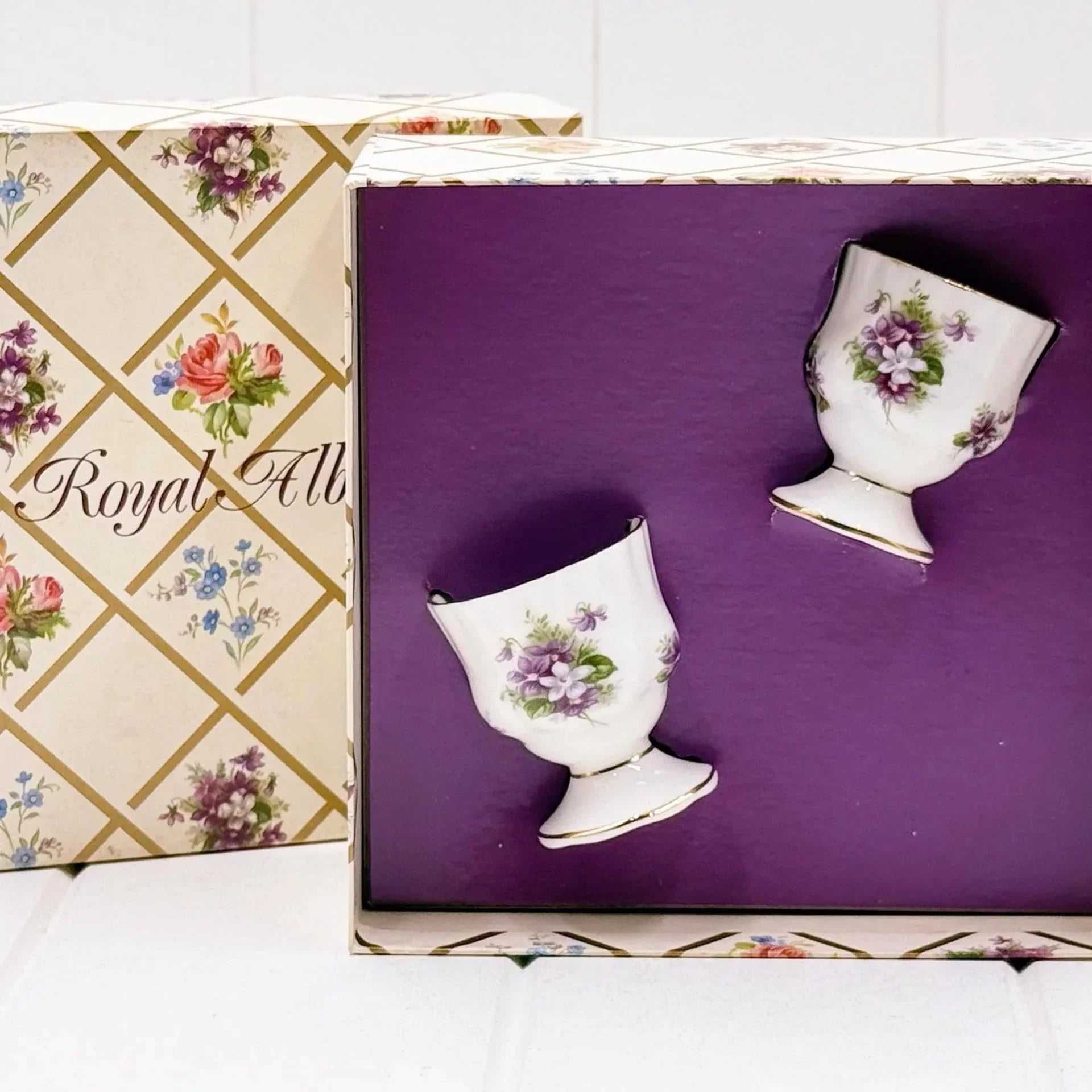 Royal Albert Vintage Sweet Violet Egg Cups (Set of 2)