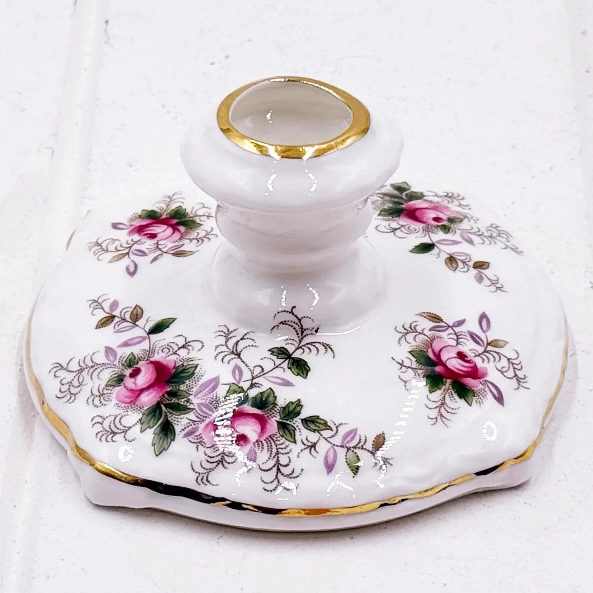 Royal Albert Vintage Lavender Rose Candle Holder