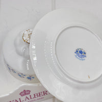 Royal Albert Vintage Large Memory Lane Butter Dome and Plate