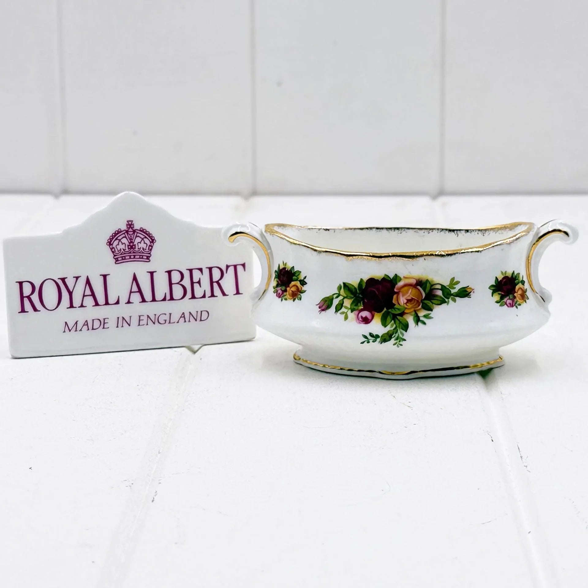 Royal Albert Old Country Roses Mustard Pot